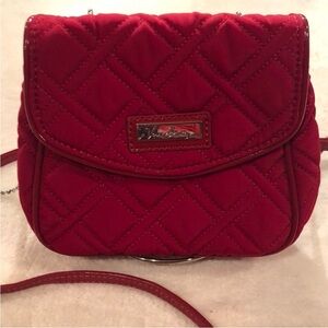 Vera Bradley Chain Strap Red Mini Quilted Crossbody NWT